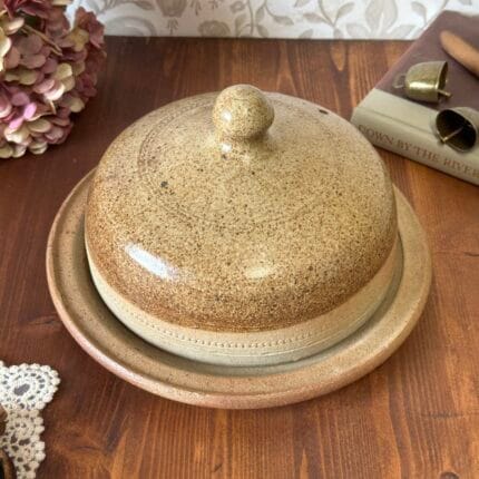 Hand Thrown Clevedon Pottery Stoneware Cheese Dome Dish Somerset