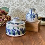 Welsh Studio Pottery Trinket Dish & Vase - Hand Painted Floral Decor