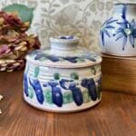 Welsh Studio Pottery Trinket Dish & Vase - Hand Painted Floral Decor