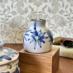 Welsh Studio Pottery Trinket Dish & Vase - Hand Painted Floral Decor