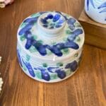 Welsh Studio Pottery Trinket Dish & Vase - Hand Painted Floral Decor