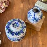Welsh Studio Pottery Trinket Dish & Vase - Hand Painted Floral Decor