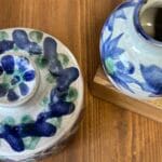 Welsh Studio Pottery Trinket Dish & Vase - Hand Painted Floral Decor