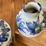 Welsh Studio Pottery Trinket Dish & Vase - Hand Painted Floral Decor