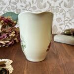 Vintage Limoges France Floral Milk Jug Creamer Gilded Handle Mid-Century