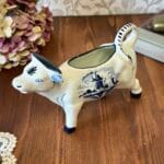 Vintage Delft Blue Holland Cow Creamer Milk Jug Windmill Hand Painted