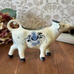 Vintage Delft Blue Holland Cow Creamer Milk Jug Windmill Hand Painted