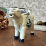 Vintage Delft Blue Holland Cow Creamer Milk Jug Windmill Hand Painted