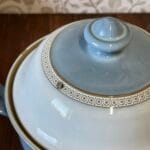 Denby Langley Castile Casserole Dish 2 Quart Blue White Lidded Stoneware