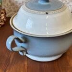 Denby Langley Castile Casserole Dish 2 Quart Blue White Lidded Stoneware