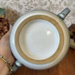 Denby Langley Castile Casserole Dish 2 Quart Blue White Lidded Stoneware