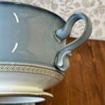 Denby Langley Castile Casserole Dish 2 Quart Blue White Lidded Stoneware