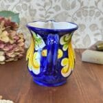 Caltagirone Hand Painted Ceramic Jug Sicily Floral Cannata Ornato