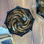 Vintage French Swirl Glass Vases Smokey Black 1970s Arcoroc Pair
