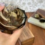 Vintage French Swirl Glass Vases Smokey Black 1970s Arcoroc Pair