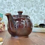Vintage Sadler Brown Betty Teapot Treacle Glaze England Mid Century