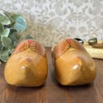 Vintage Dutch Wooden Shoes Houwer Girls UK 3 Handpainted Clogs Holland