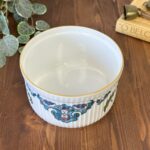 Royal Worcester Palmyra Souffle Dish Vintage 1970s Flameproof England