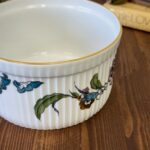 Royal Worcester Palmyra Souffle Dish Vintage 1970s Flameproof England