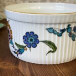 Royal Worcester Palmyra Souffle Dish Vintage 1970s Flameproof England