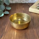 Vintage Small Brass Bowl Trinket Key Dish Plain Patina 4.5cm