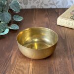 Vintage Small Brass Bowl Trinket Key Dish Plain Patina 4.5cm