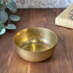 Vintage Small Brass Bowl Trinket Key Dish Plain Patina 4.5cm