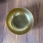 Vintage Small Brass Bowl Trinket Key Dish Plain Patina 4.5cm