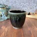Vintage Poole Pottery Planter 652 Green Drip Glaze Mid Century Plant Pot 10.5cm