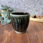 Vintage Poole Pottery Planter 652 Green Drip Glaze Mid Century Plant Pot 10.5cm