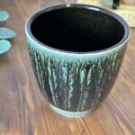 Vintage Poole Pottery Planter 652 Green Drip Glaze Mid Century Plant Pot 10.5cm