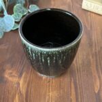 Vintage Poole Pottery Planter 652 Green Drip Glaze Mid Century Plant Pot 10.5cm