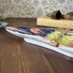 Vintage Italian Majolica Parrot Dish 7068 Macaw Plate Wall Art Bird Pottery