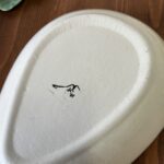 Vintage Jo Lester Isle of Wight Sgraffito Floral Art Pottery Dish Mid-Century