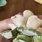 Vintage Capodimonte Pink Rose Candle Holder - Italian Ceramic Floral Shabby Chic