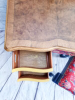 Vintage Queen Anne Dressing Table, Painted Bedroom Set, Vanity, Desk, Sideboard and Stool with Mirror, Statement, Maximalist