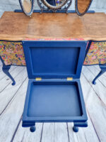 Vintage Queen Anne Dressing Table, Painted Bedroom Set, Vanity, Desk, Sideboard and Stool with Mirror, Statement, Maximalist