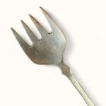 Vintage Brass Decorative Fork Wall Art, Rustic Kitchen Decor, Large Hanging Utensil