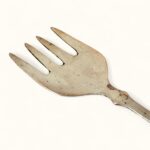 Vintage Brass Decorative Fork Wall Art, Rustic Kitchen Decor, Large Hanging Utensil
