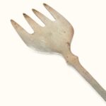 Vintage Brass Decorative Fork Wall Art, Rustic Kitchen Decor, Large Hanging Utensil