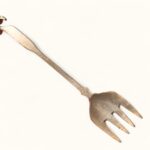 Vintage Brass Decorative Fork Wall Art, Rustic Kitchen Decor, Large Hanging Utensil