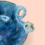 Vintage Michael Kennedy Ram Dish | Irish Studio Pottery | Sligo Art Bowl