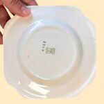 Art Deco Morley Fox & Co Sandwich Set, 6 Pc, Blue Floral, Gold Gilt Vintage