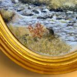 Vintage Pair Oval Paintings, H.J. Jacoby Original Yorkshire Dales Pastel Art