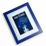 New Yorker Framed Print, Feb 2010 Empire State Building Cover, Cobalt Blue Frame Wall Art