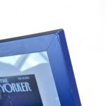 New Yorker Framed Print, Feb 2010 Empire State Building Cover, Cobalt Blue Frame Wall Art