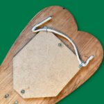 Rustic Pine Heart Wall Mirror with Shelf & Candle Holder - Vintage Wood Decor
