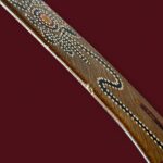 Vintage Aboriginal Boomerang, 16" Hand Painted Lizard, Birubi Art by Trisha Mason