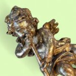 Large Vintage Gisela Graham Gold Cherub, Hanging Christmas Angel Decoration, Wall Art