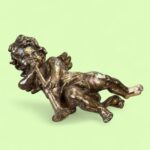 Large Vintage Gisela Graham Gold Cherub, Hanging Christmas Angel Decoration, Wall Art